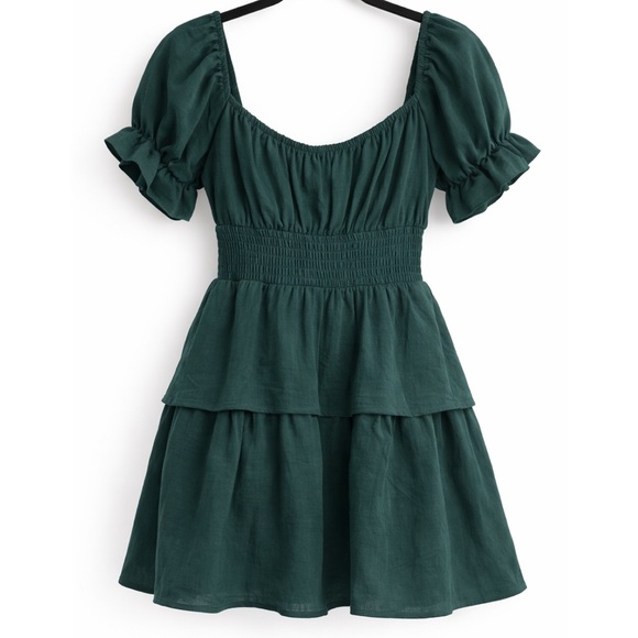 NWT Forest Green Mini Dress - Picture 4 of 4